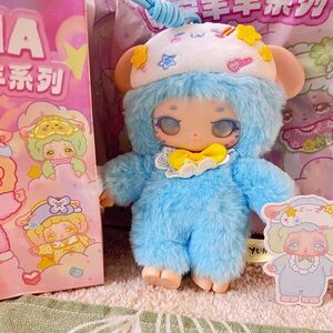 YUNA GOOD NIGHT SHEEP SERIES PLUSH KEYCHAIN- SNOW BALL